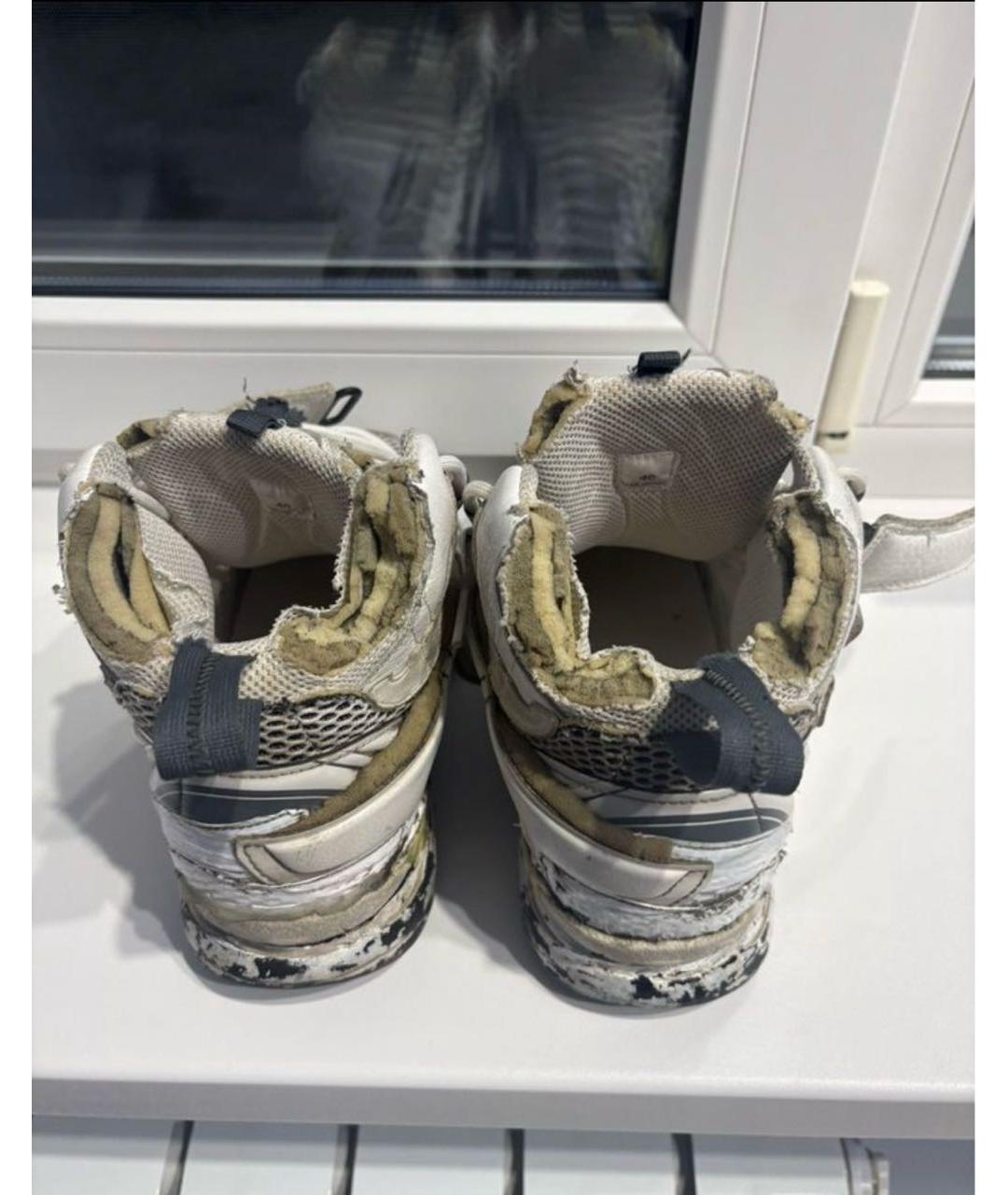 MAISON MARGIELA Белые синтетические высокие кроссовки / кеды, фото 4