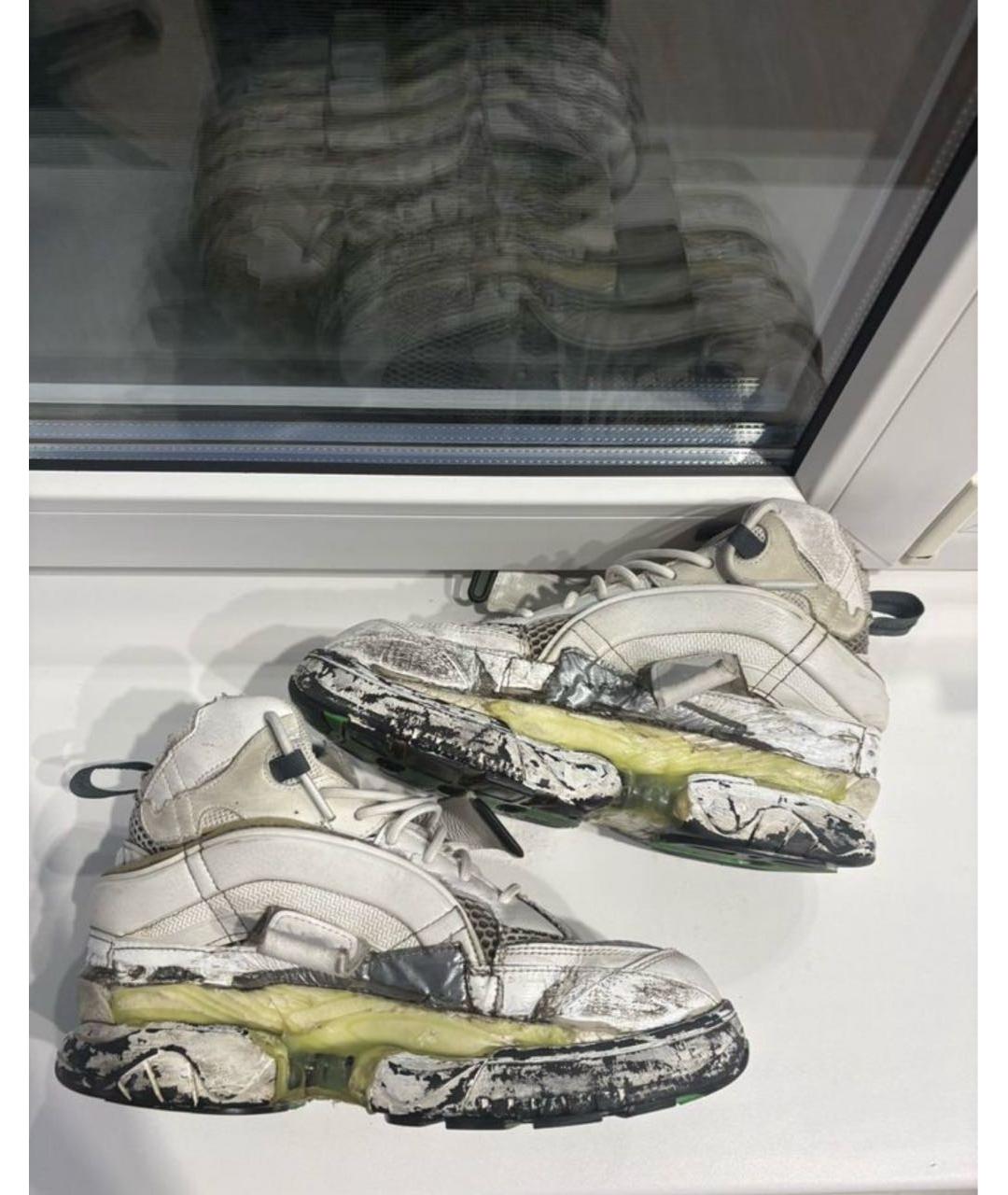 MAISON MARGIELA Белые синтетические высокие кроссовки / кеды, фото 3