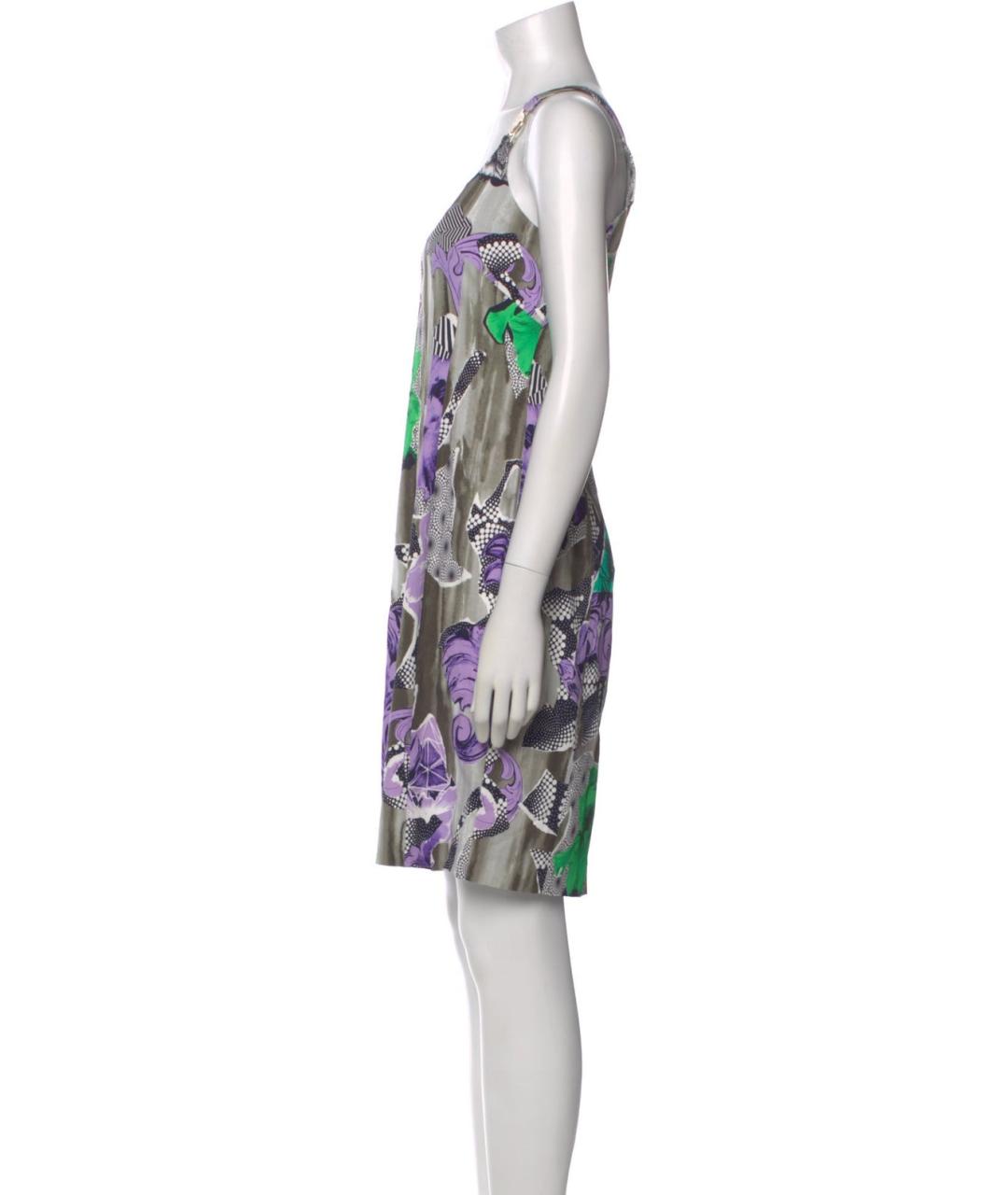 VERSACE COLLECTION Фиолетовое вискозное коктейльное платье, фото 2