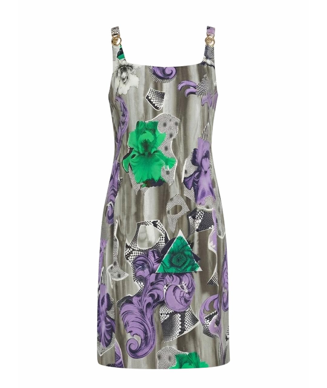 VERSACE COLLECTION Фиолетовое вискозное коктейльное платье, фото 1