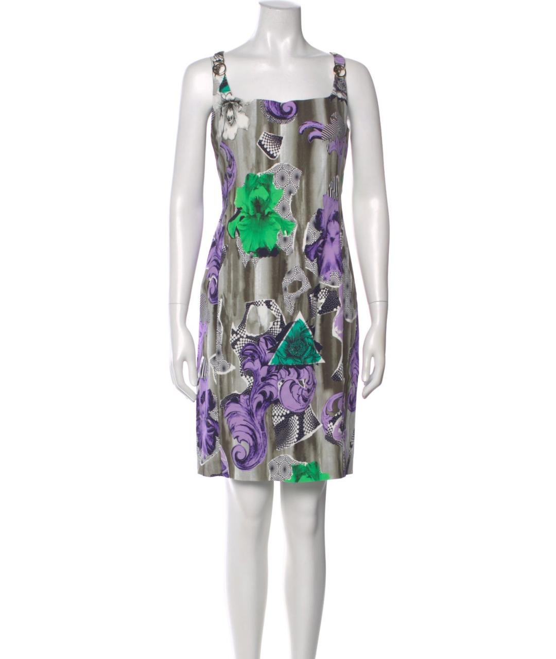 VERSACE COLLECTION Фиолетовое вискозное коктейльное платье, фото 4