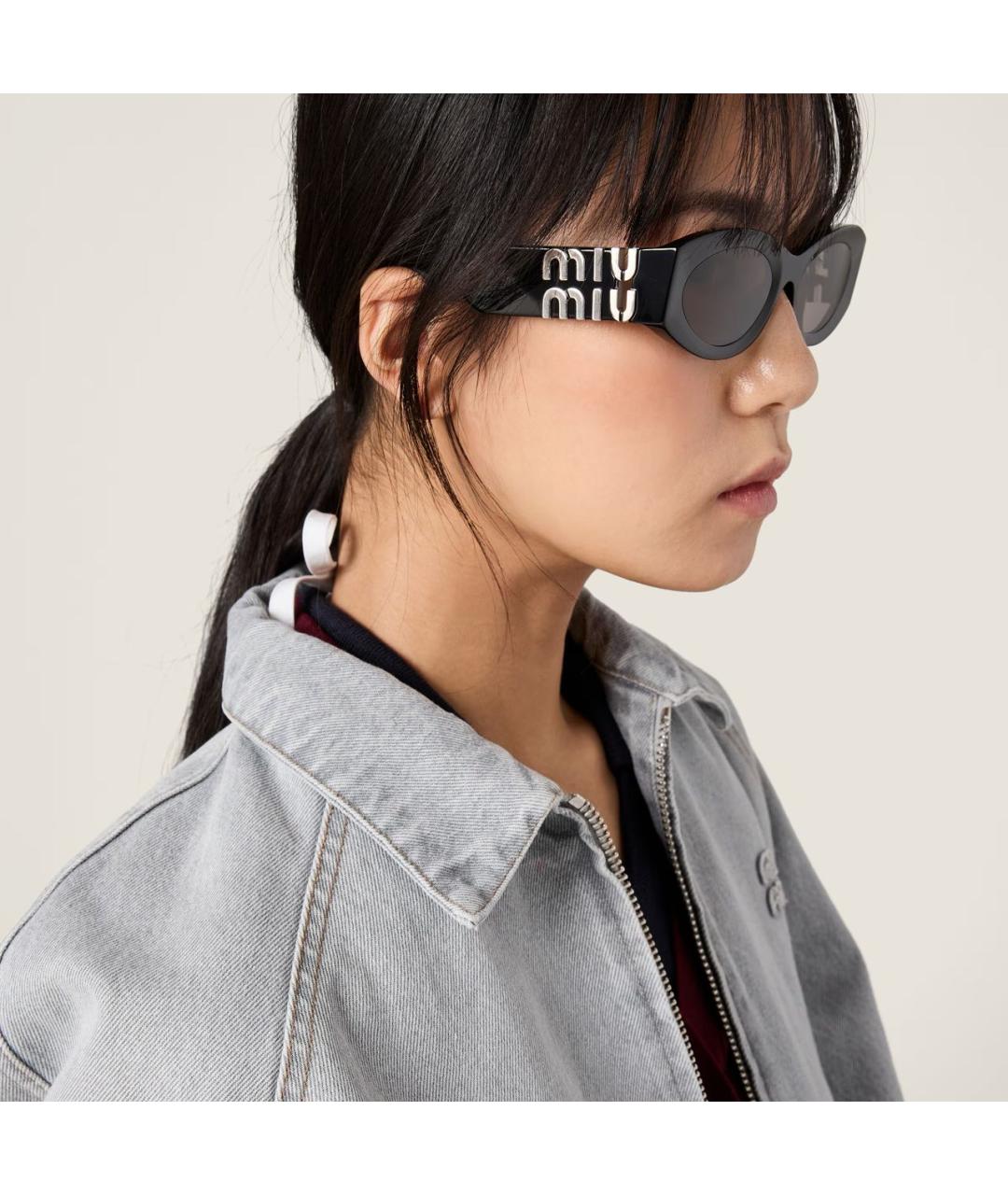 MIU MIU Черные солнцезащитные очки, фото 2