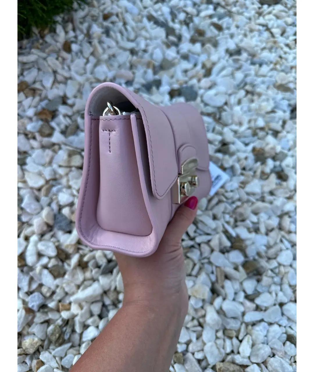 FURLA Розовая кожаная сумка через плечо, фото 6