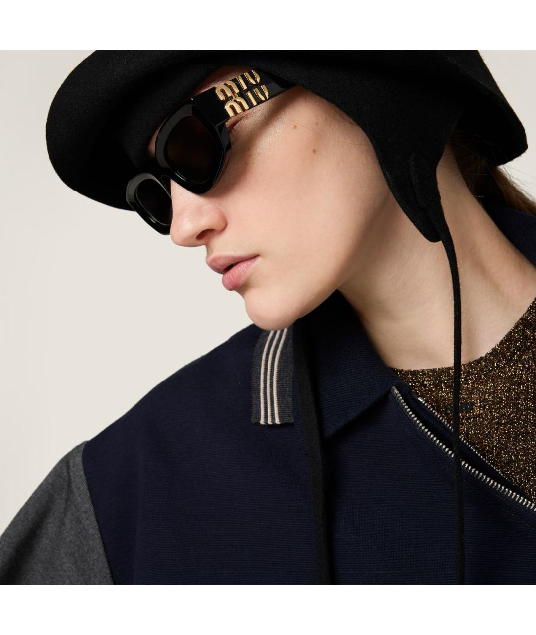 MIU MIU Черные солнцезащитные очки, фото 6