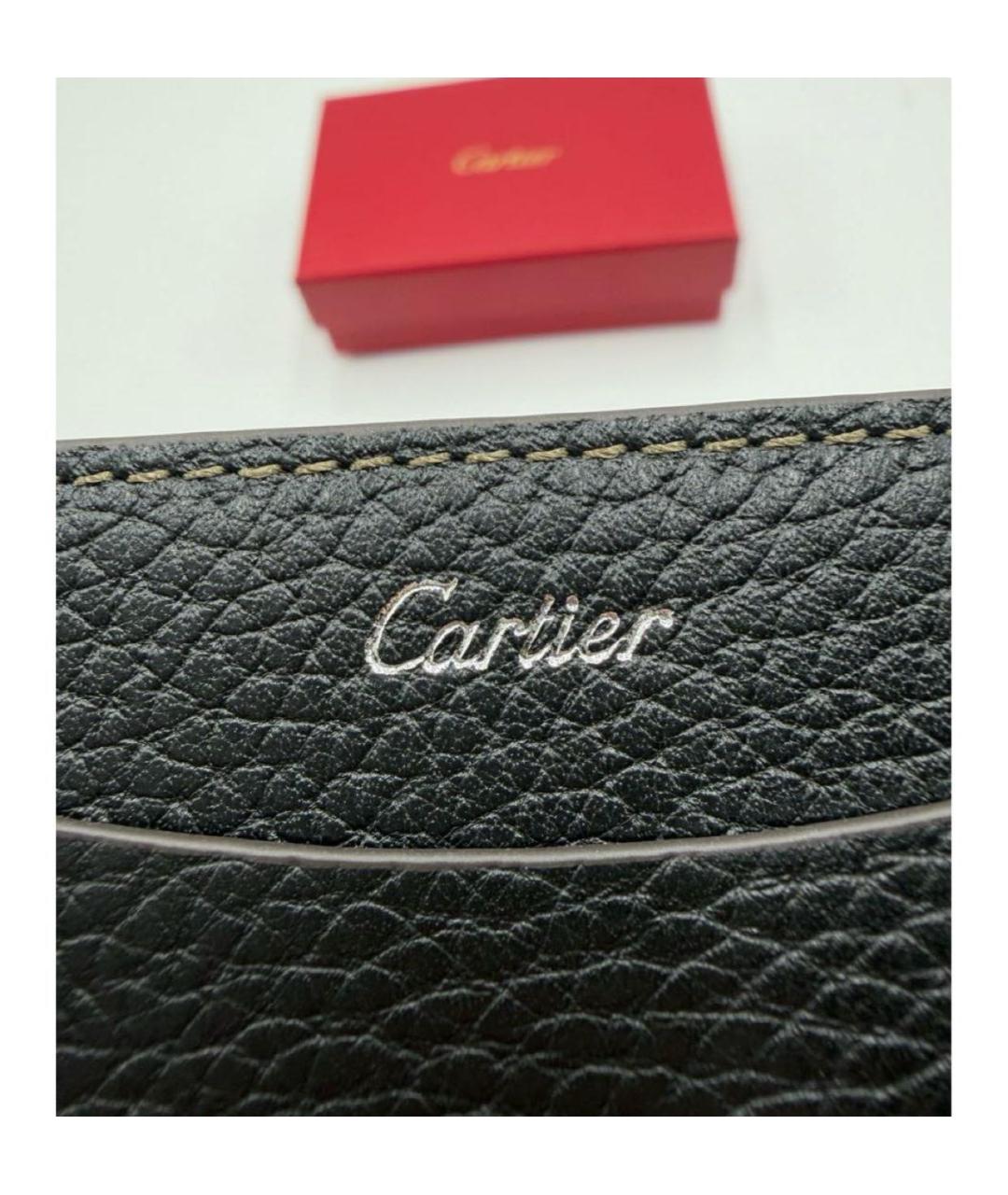 CARTIER Черный кожаный кардхолдер, фото 3