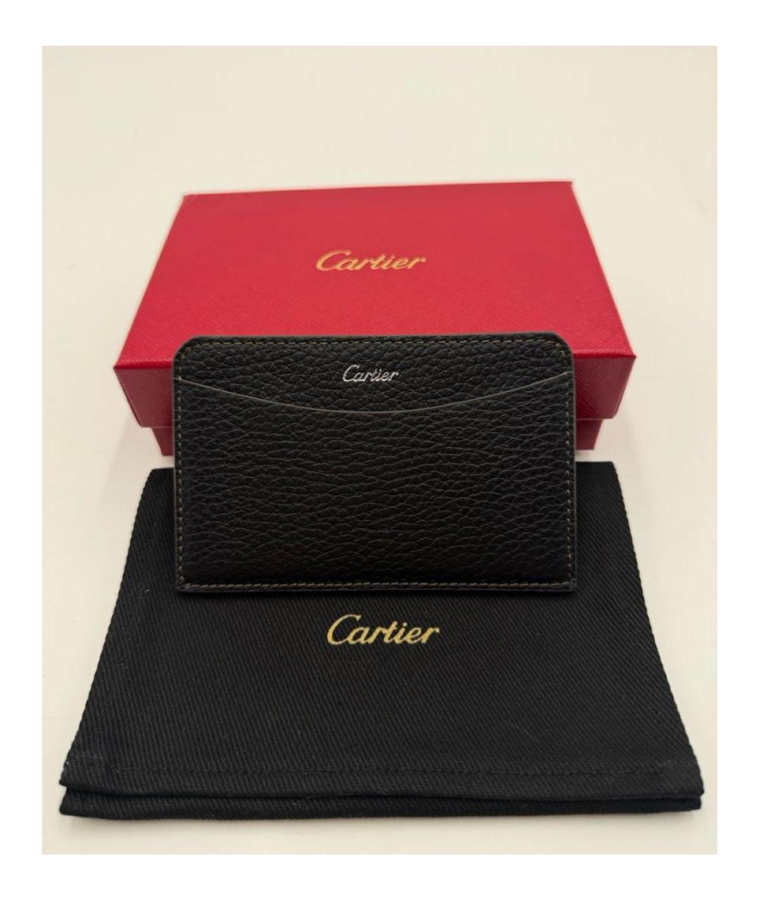 CARTIER Черный кожаный кардхолдер, фото 5