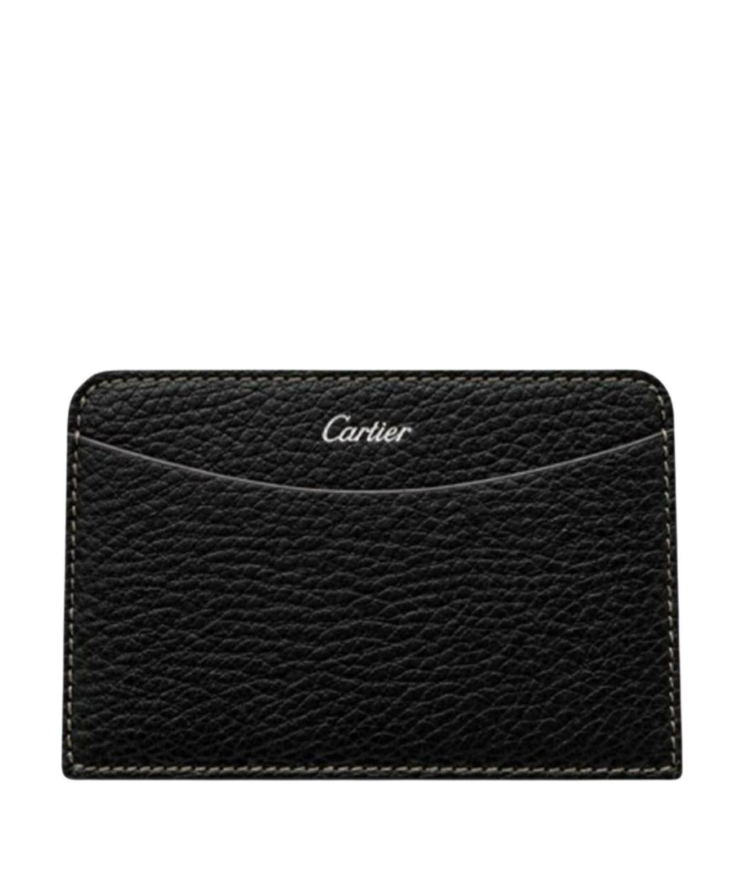 CARTIER Черный кожаный кардхолдер, фото 1