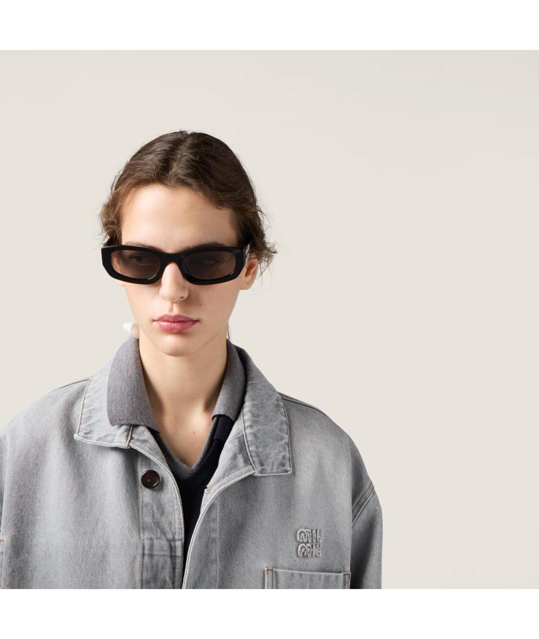 MIU MIU Черные солнцезащитные очки, фото 5