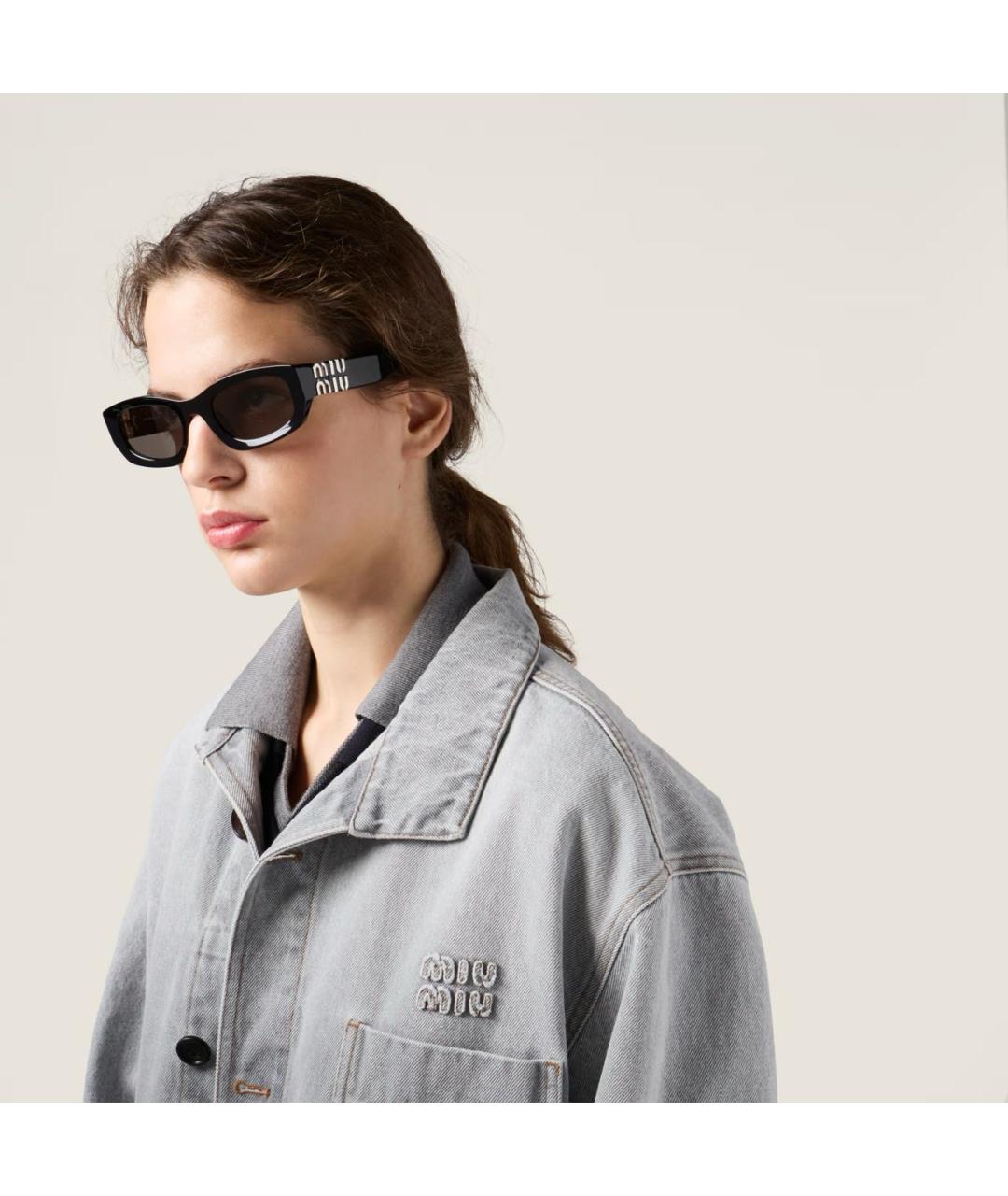 MIU MIU Черные солнцезащитные очки, фото 2