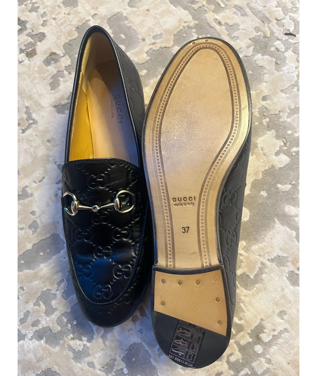 GUCCI Черные кожаные лоферы, фото 3
