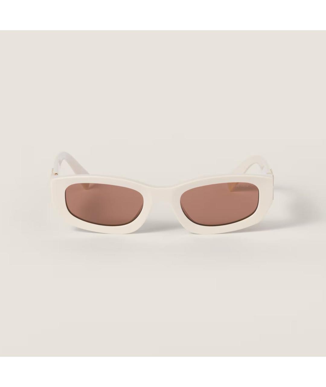 MIU MIU Белые солнцезащитные очки, фото 7