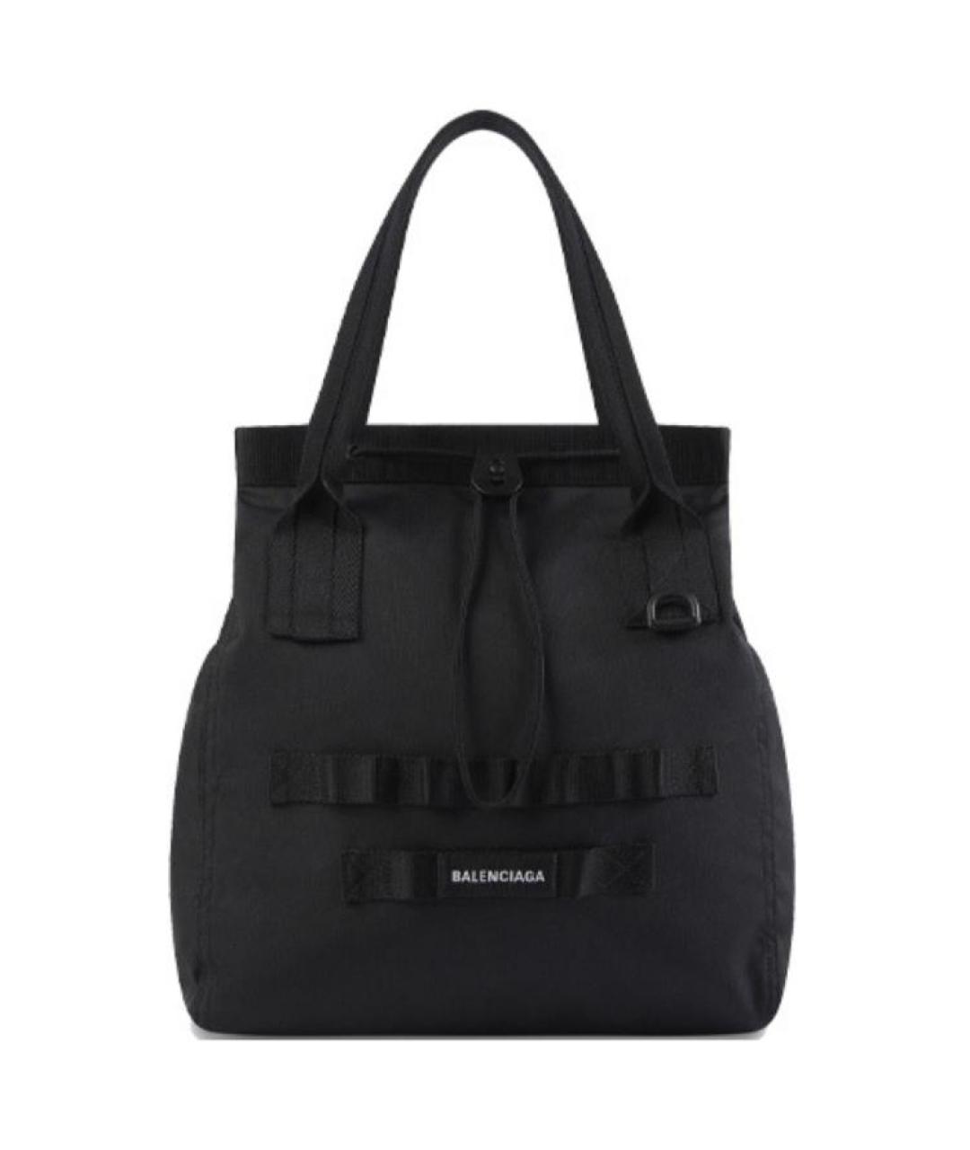 BALENCIAGA Черная нейлоновая сумка на плечо, фото 1