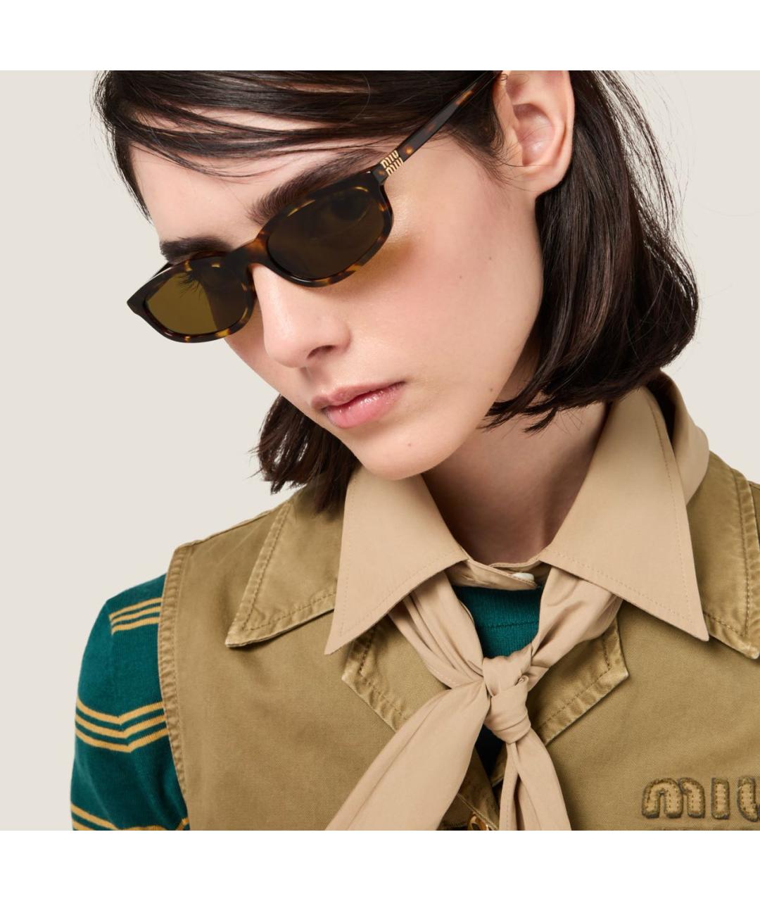 MIU MIU Коричневые солнцезащитные очки, фото 2