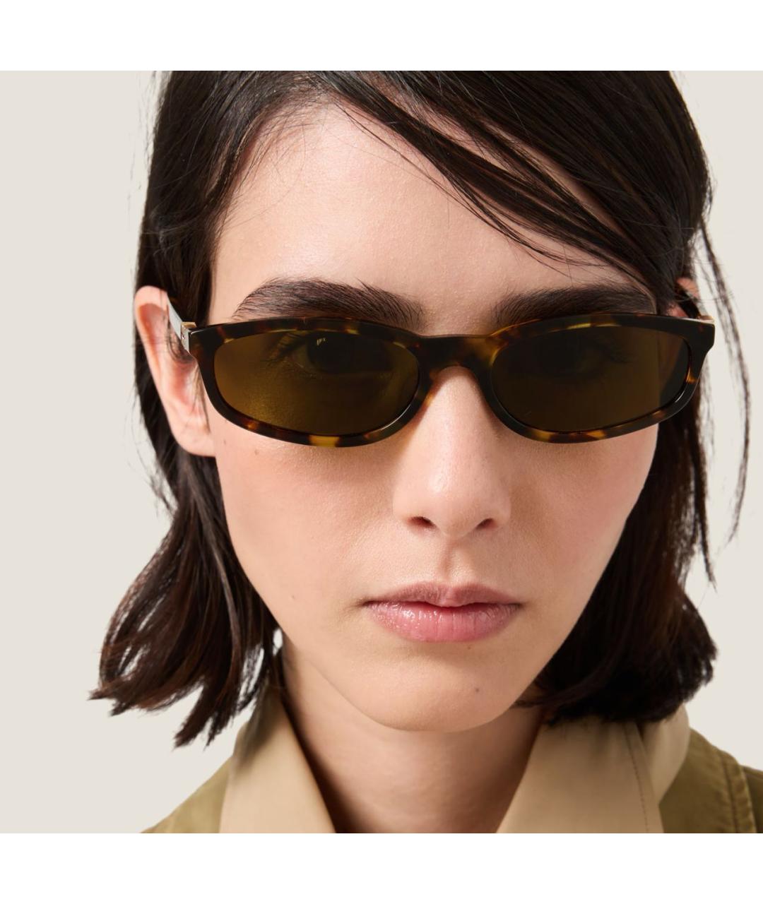 MIU MIU Коричневые солнцезащитные очки, фото 6