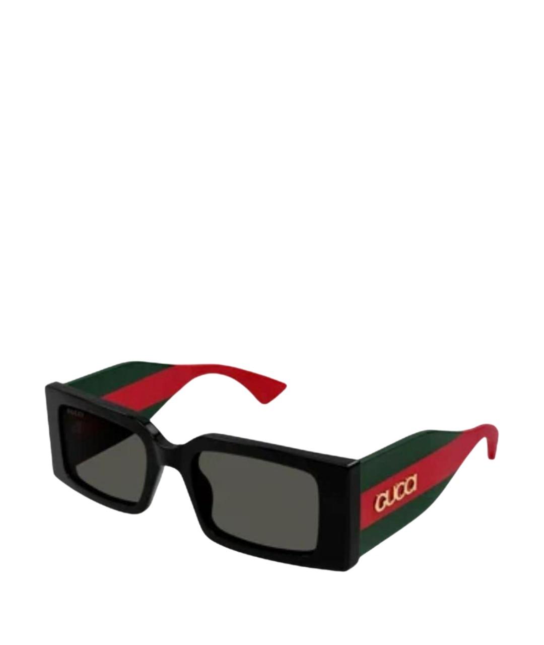 GUCCI Черные пластиковые солнцезащитные очки, фото 1