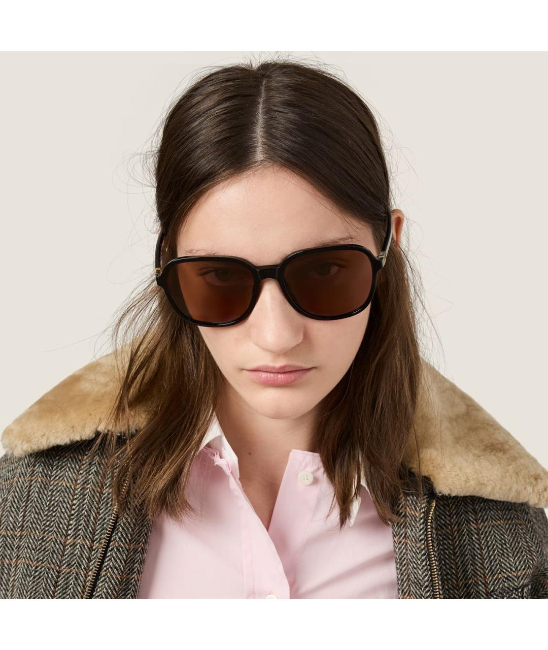 MIU MIU Черные солнцезащитные очки, фото 5