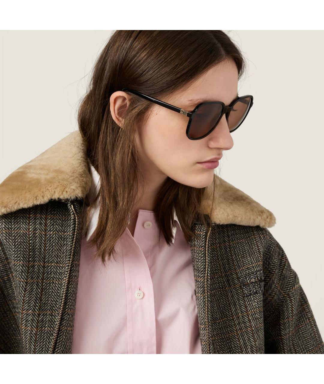 MIU MIU Черные солнцезащитные очки, фото 2