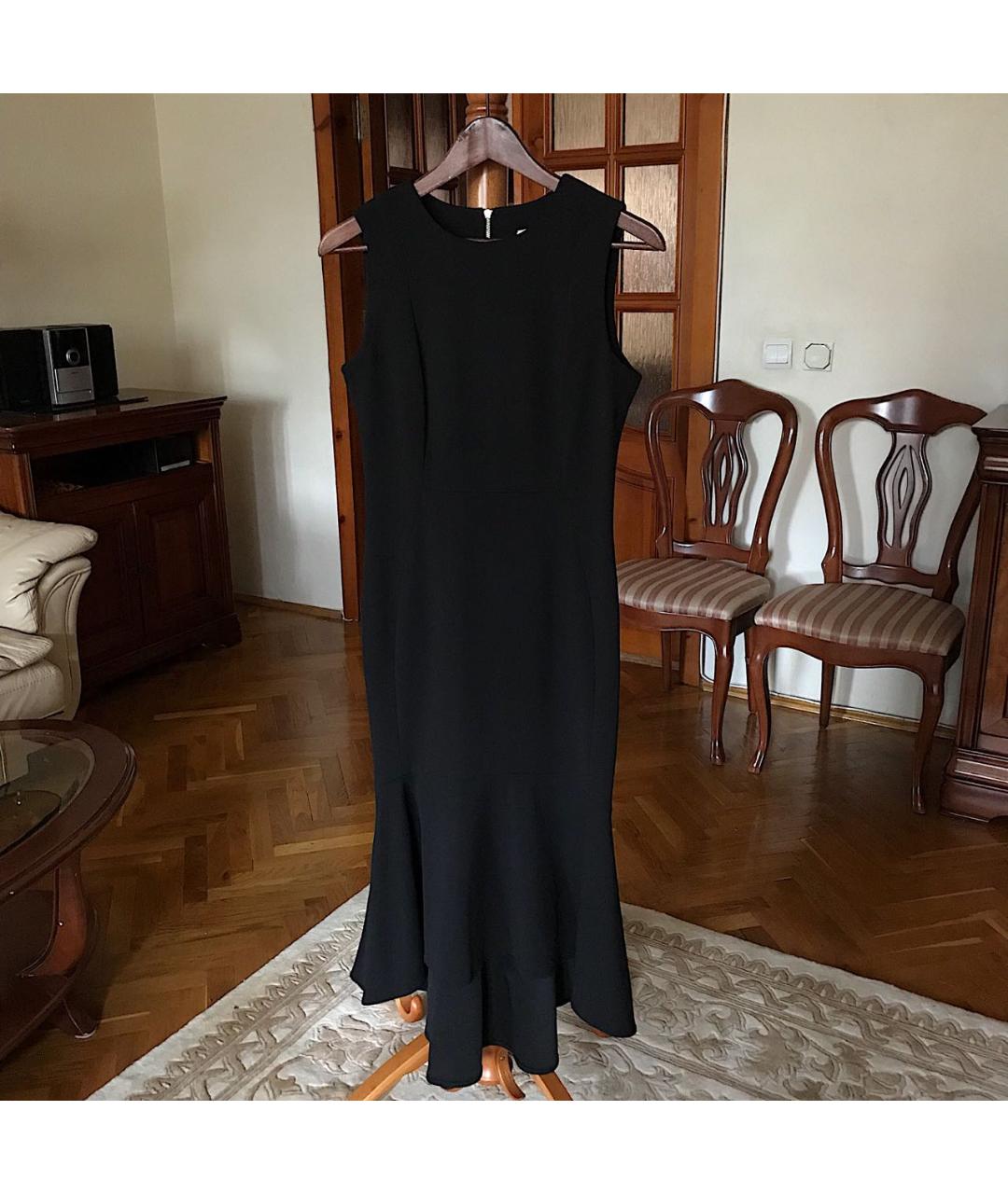 CALVIN KLEIN Черное полиэстеровое платье, фото 5