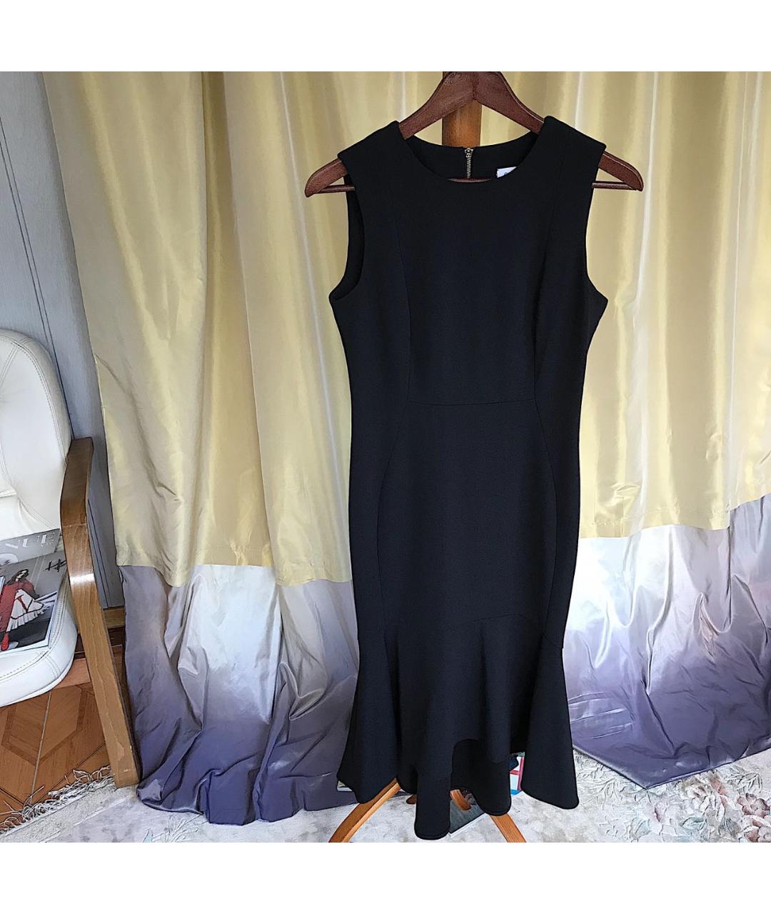 CALVIN KLEIN Черное полиэстеровое платье, фото 9