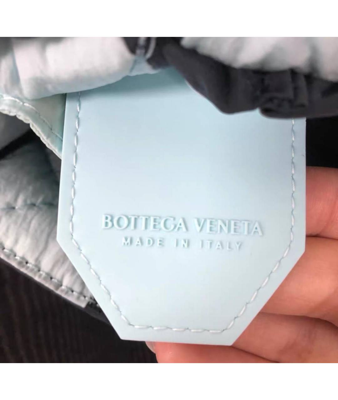 BOTTEGA VENETA Темно-синяя синтетическая сумка на плечо, фото 3