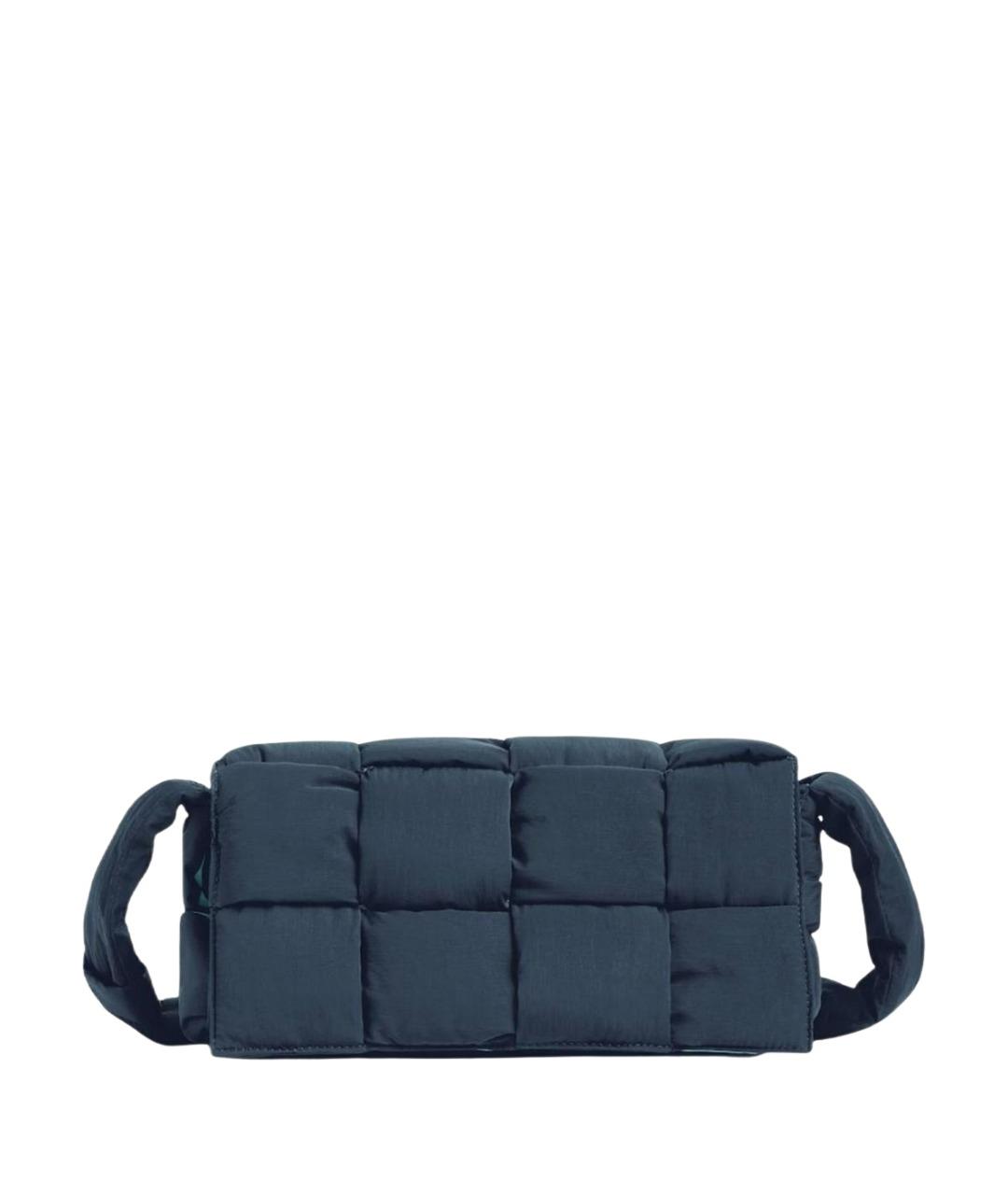 BOTTEGA VENETA Темно-синяя синтетическая сумка на плечо, фото 1