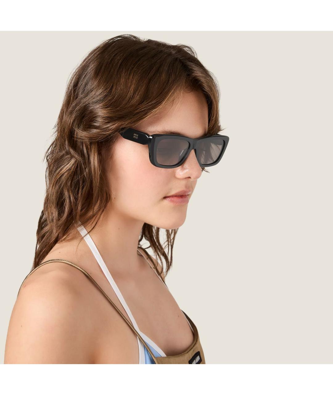 MIU MIU Черные солнцезащитные очки, фото 2