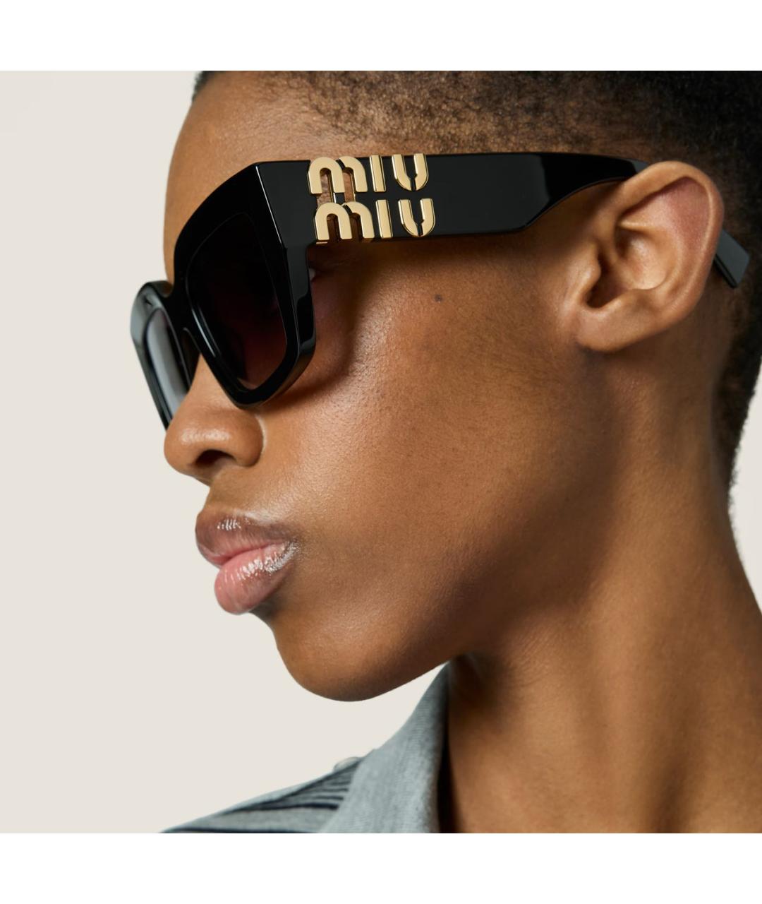 MIU MIU Черные солнцезащитные очки, фото 2