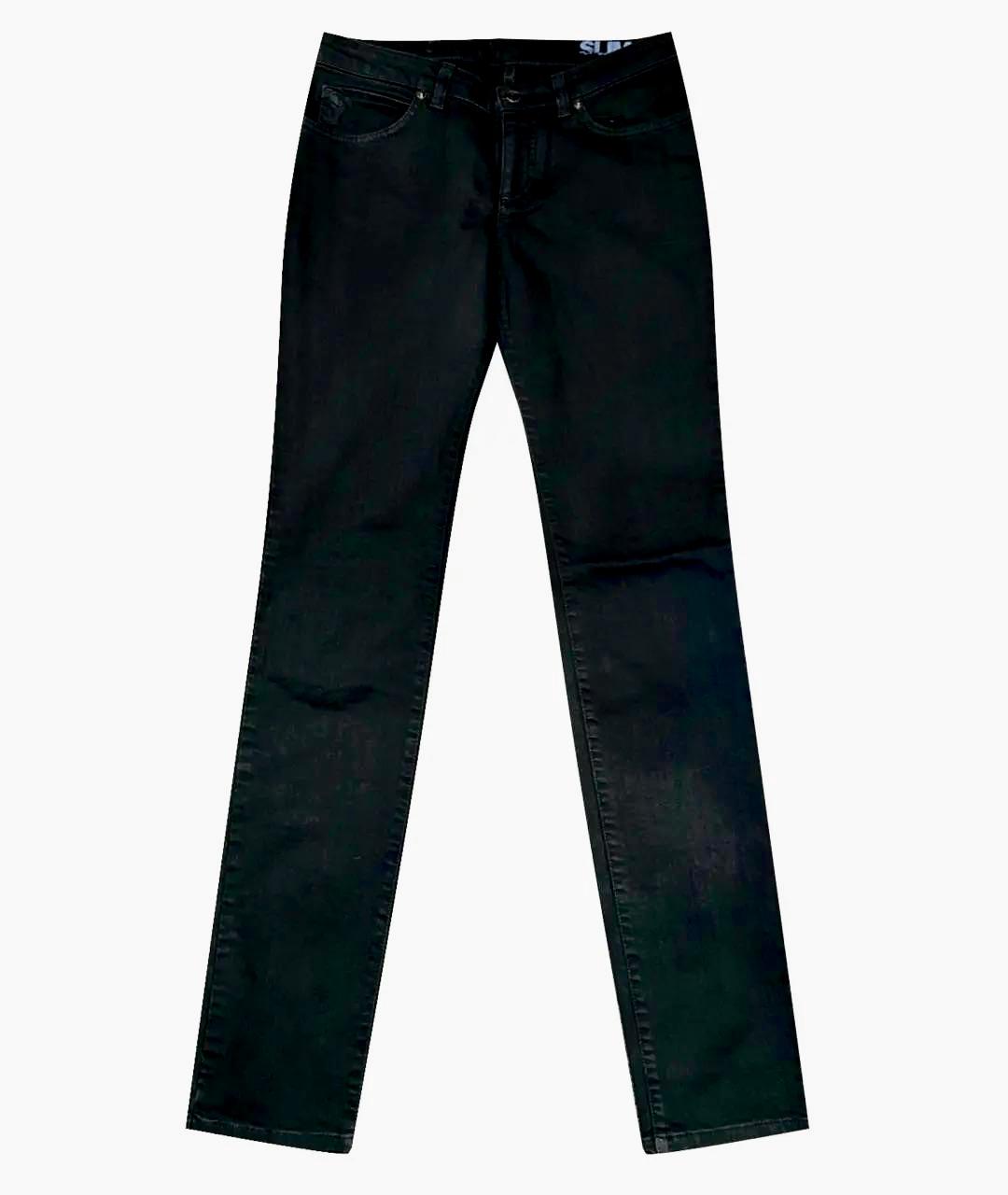 VERSACE COLLECTION Черные хлопковые джинсы слим, фото 3