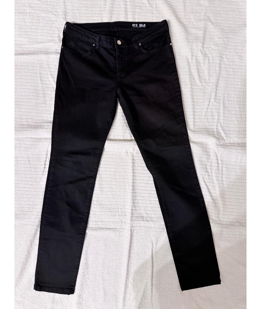 VERSACE COLLECTION Черные хлопковые джинсы слим, фото 8