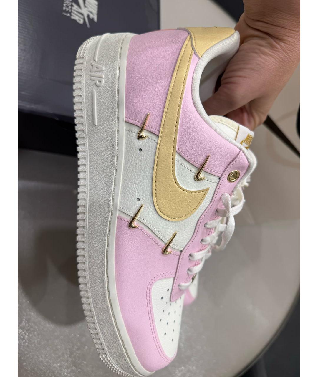 NIKE Розовые кожаные кроссовки, фото 6