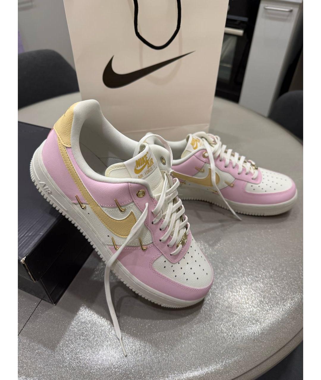 NIKE Розовые кожаные кроссовки, фото 3