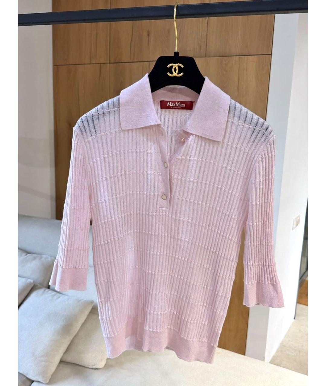 MAX MARA Розовая футболка, фото 4