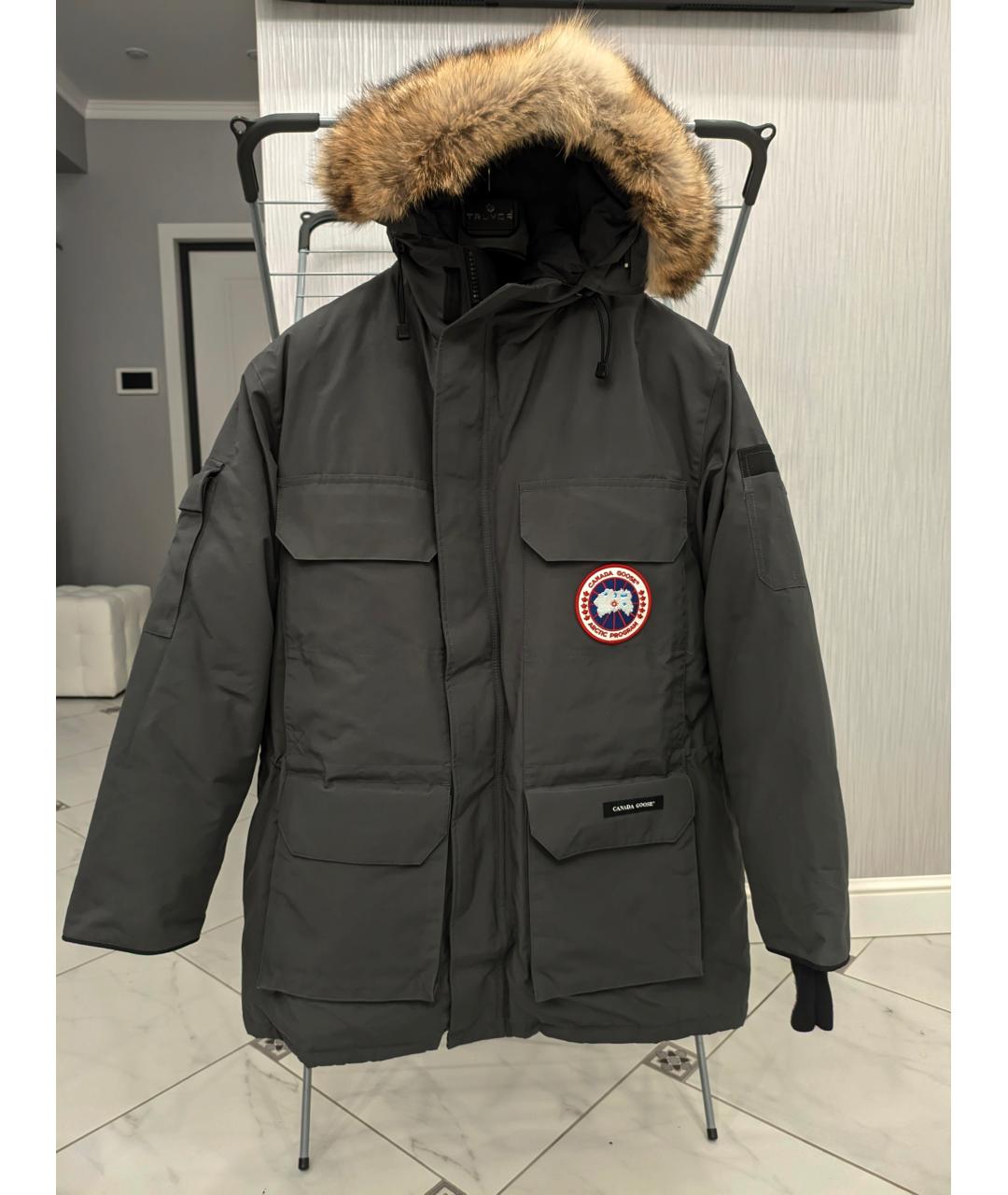 CANADA GOOSE Серая нейлоновая куртка, фото 7