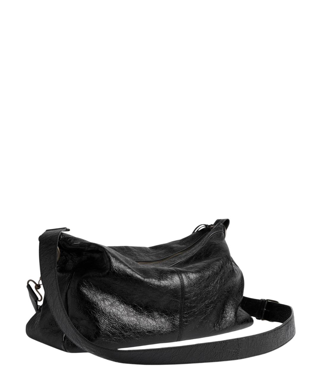 BALENCIAGA Черная кожаная сумка на плечо, фото 3