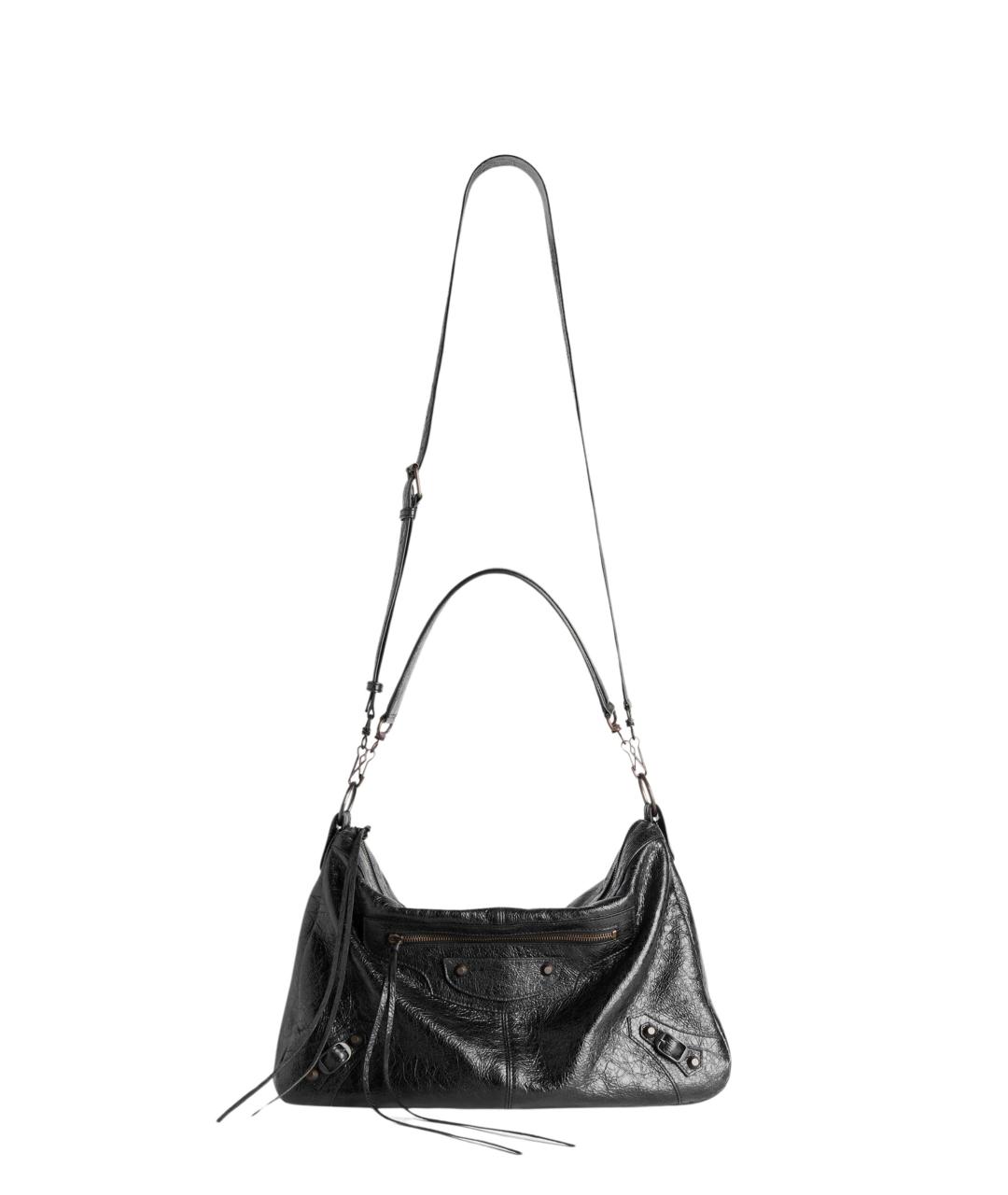 BALENCIAGA Черная кожаная сумка на плечо, фото 7