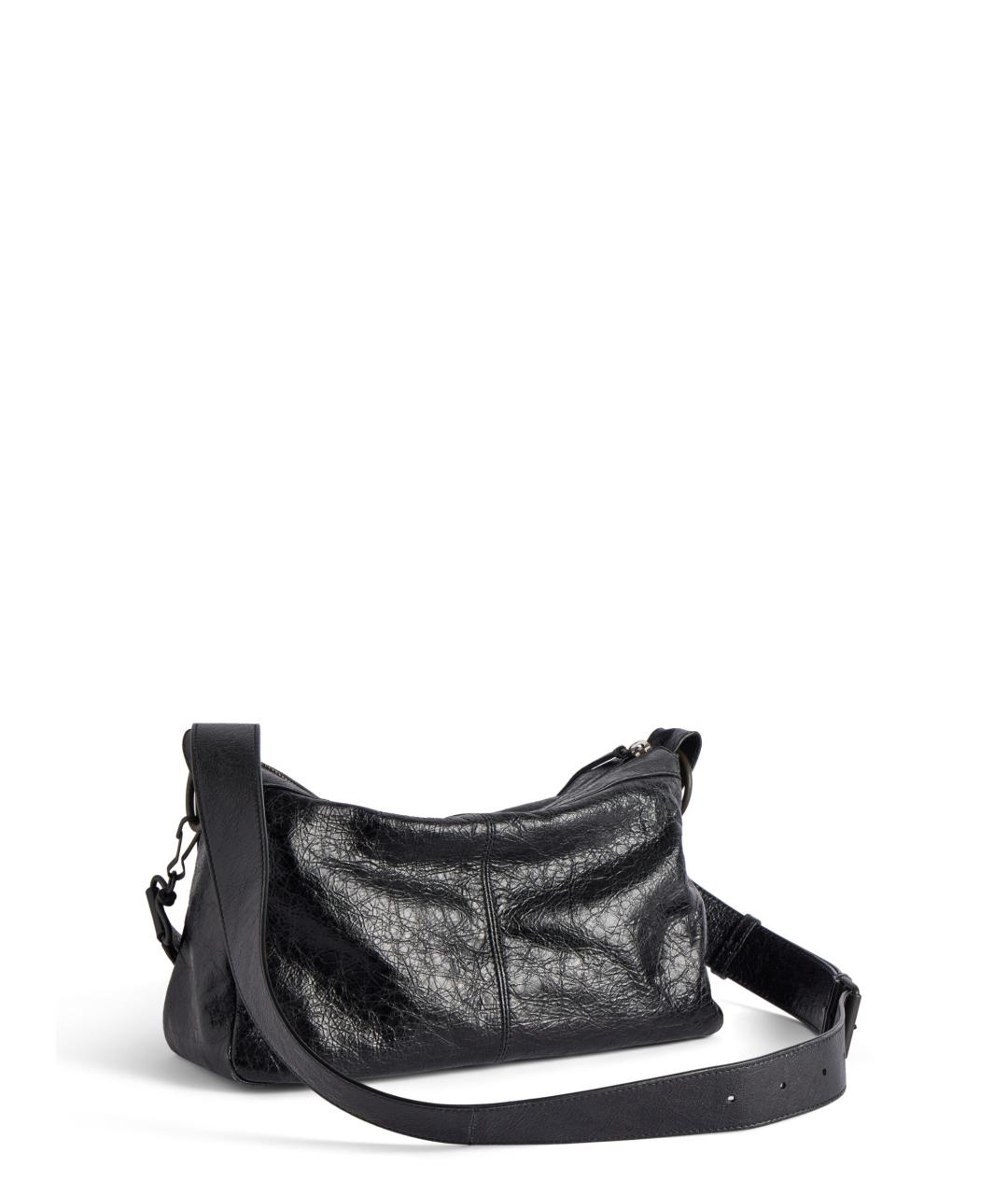 BALENCIAGA Черная кожаная сумка на плечо, фото 3