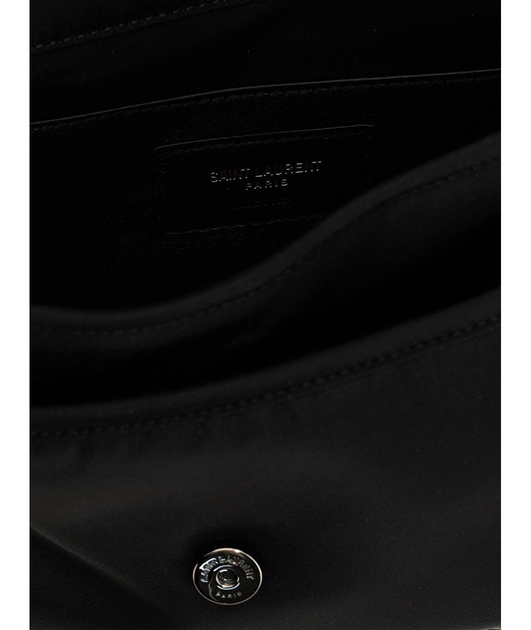 SAINT LAURENT Черная синтетическая сумка на плечо, фото 4
