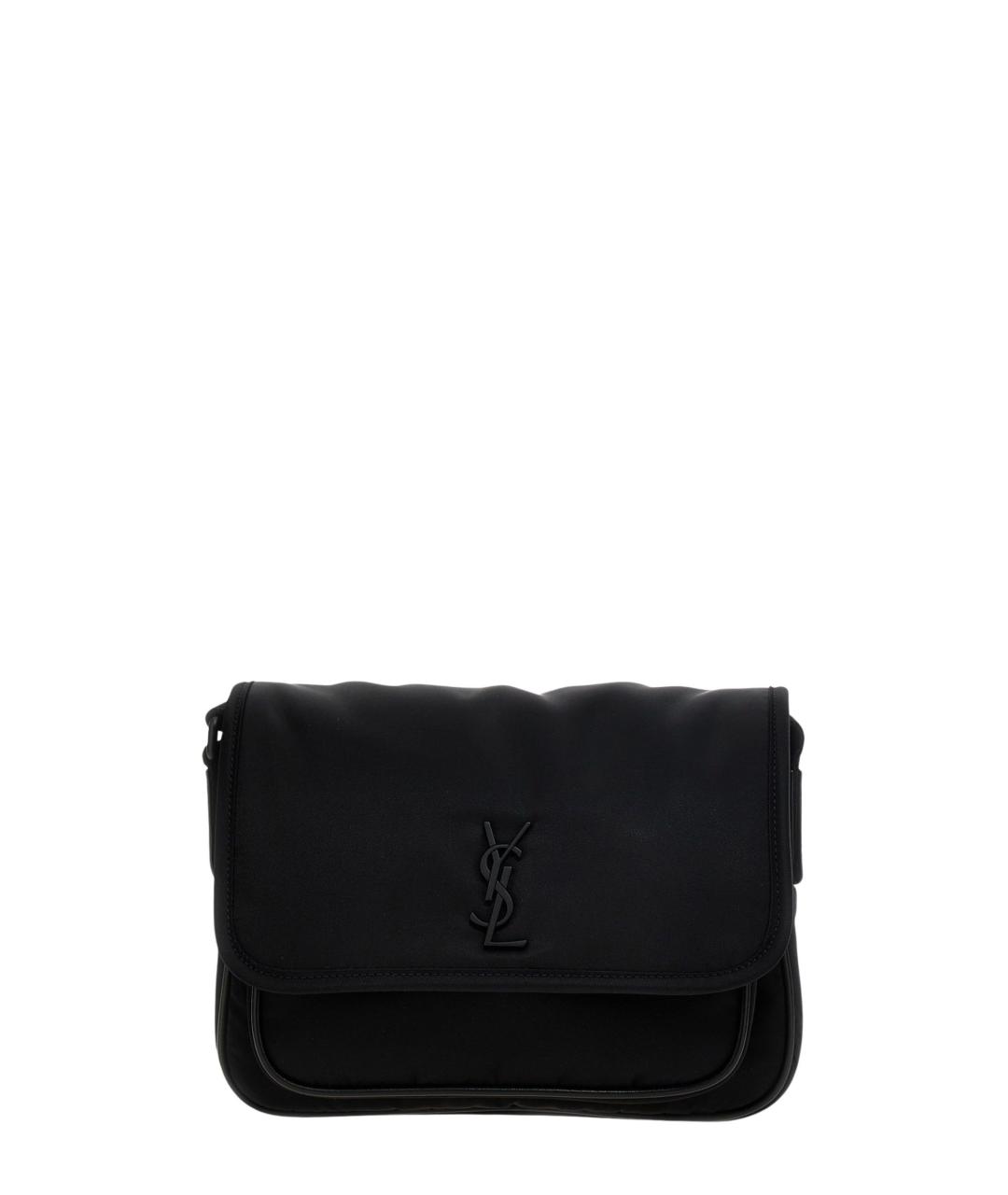 SAINT LAURENT Черная синтетическая сумка на плечо, фото 5