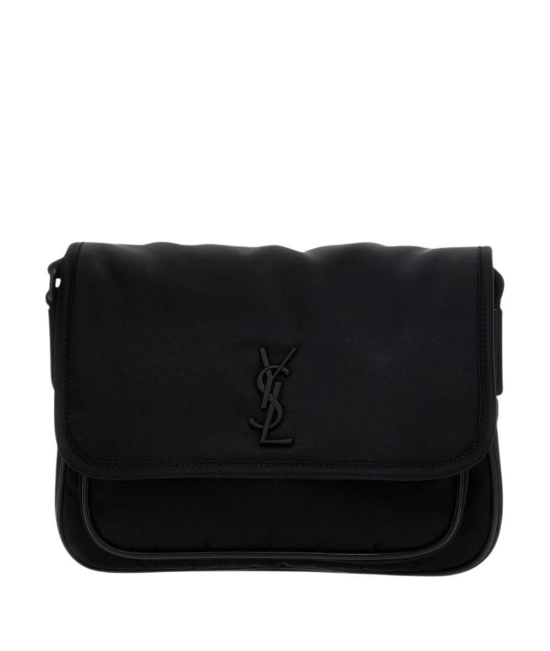 SAINT LAURENT Черная синтетическая сумка на плечо, фото 1