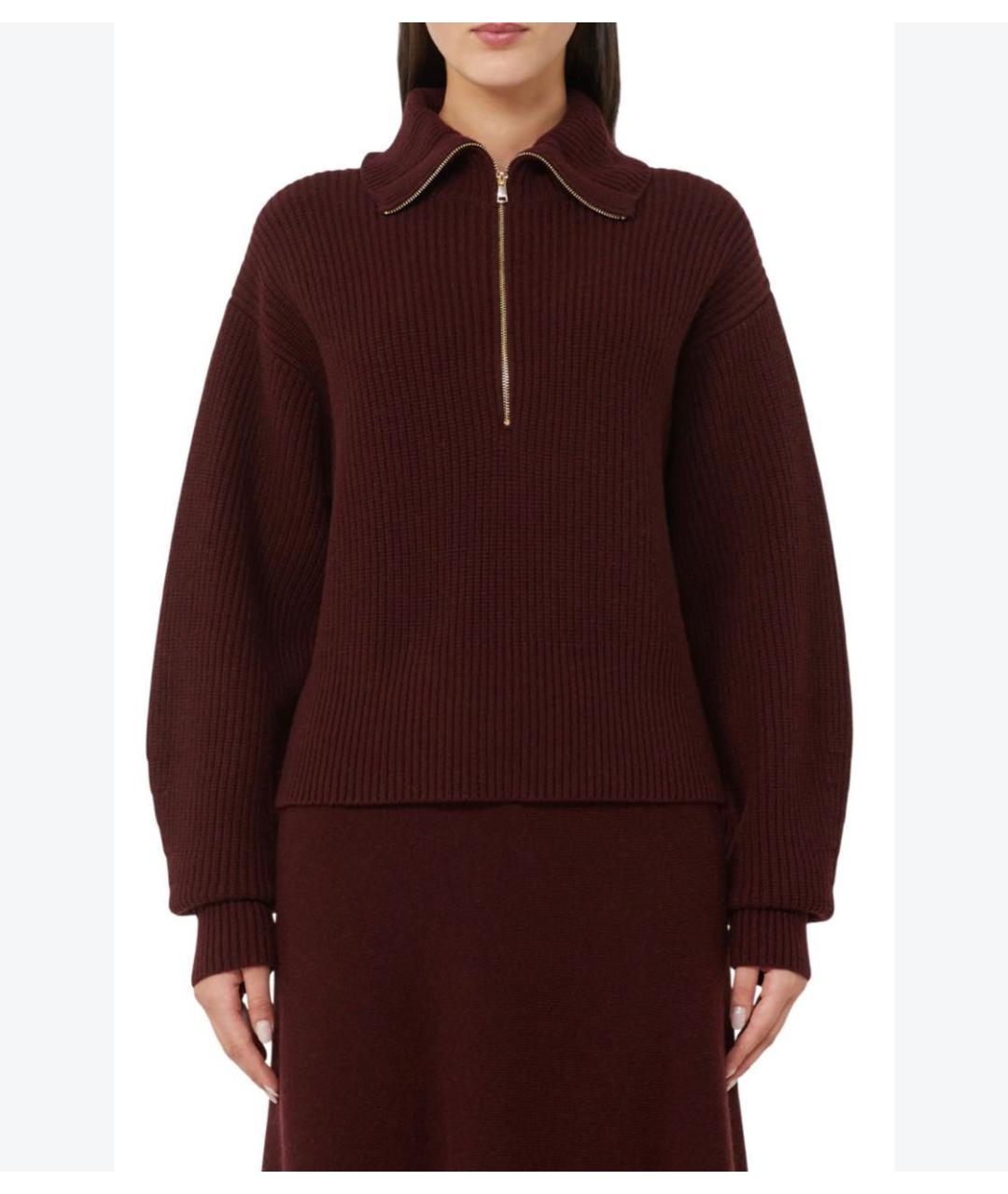 MAX MARA Бордовый джемпер / свитер, фото 3