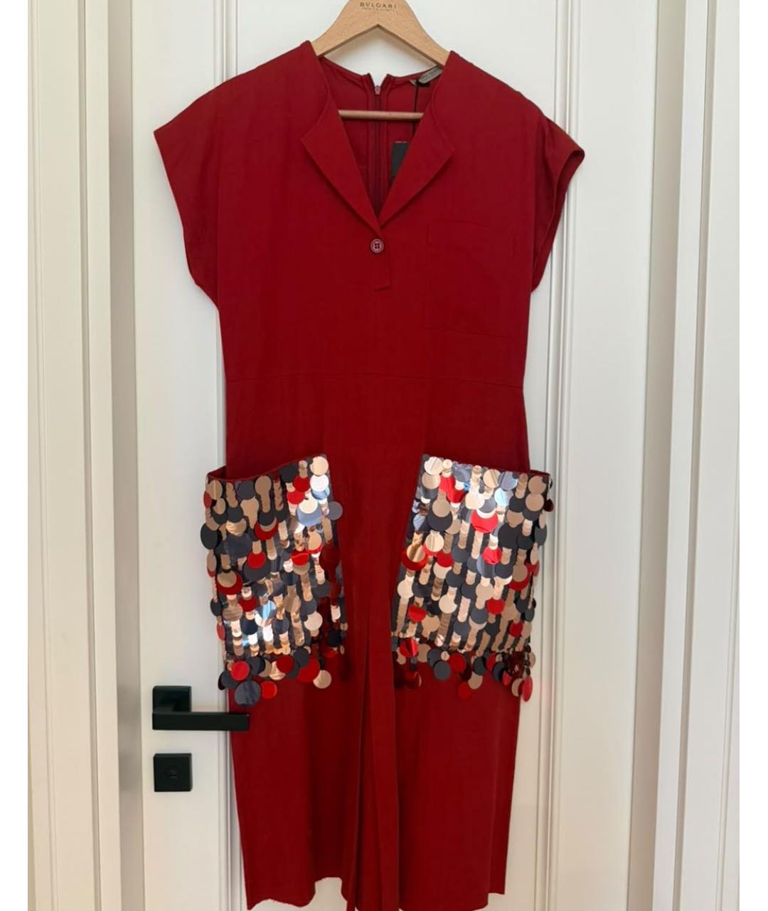 BOTTEGA VENETA Красное платье, фото 7