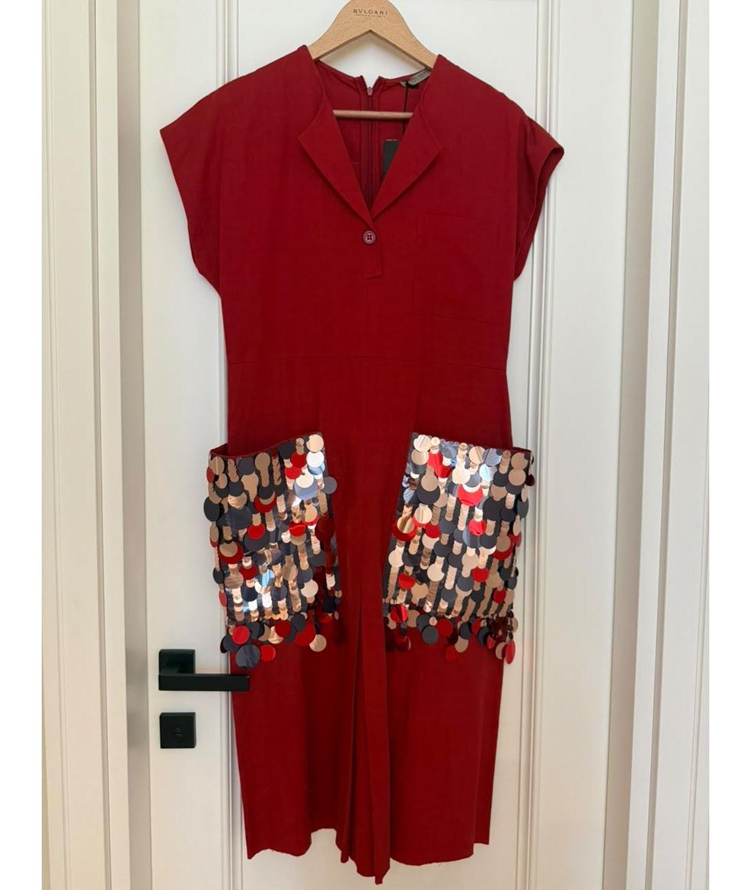 BOTTEGA VENETA Красное платье, фото 2