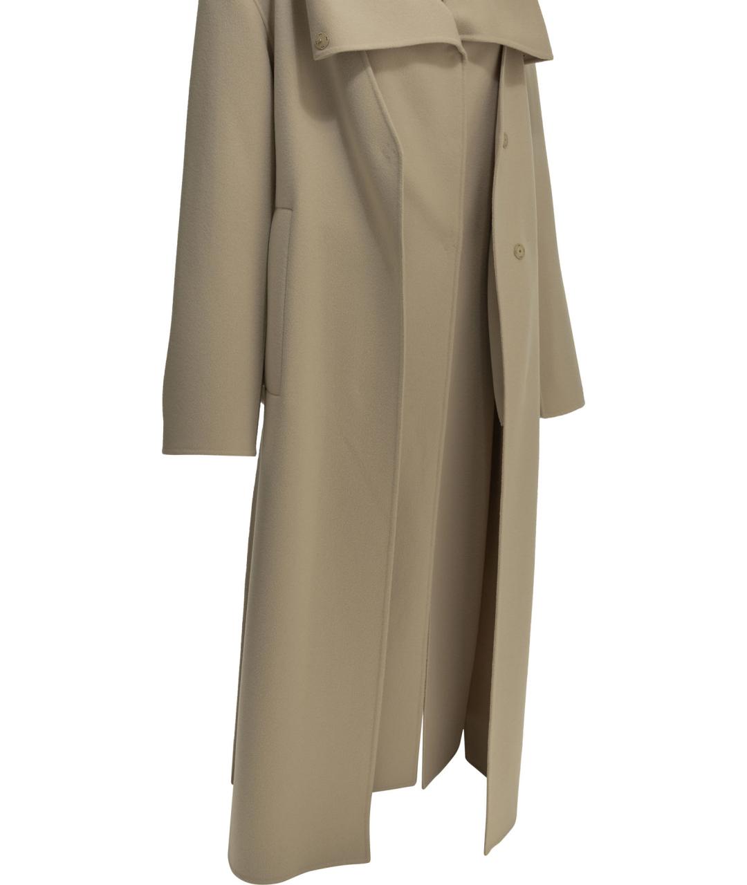 SPORTMAX Бежевое шерстяное пальто, фото 4