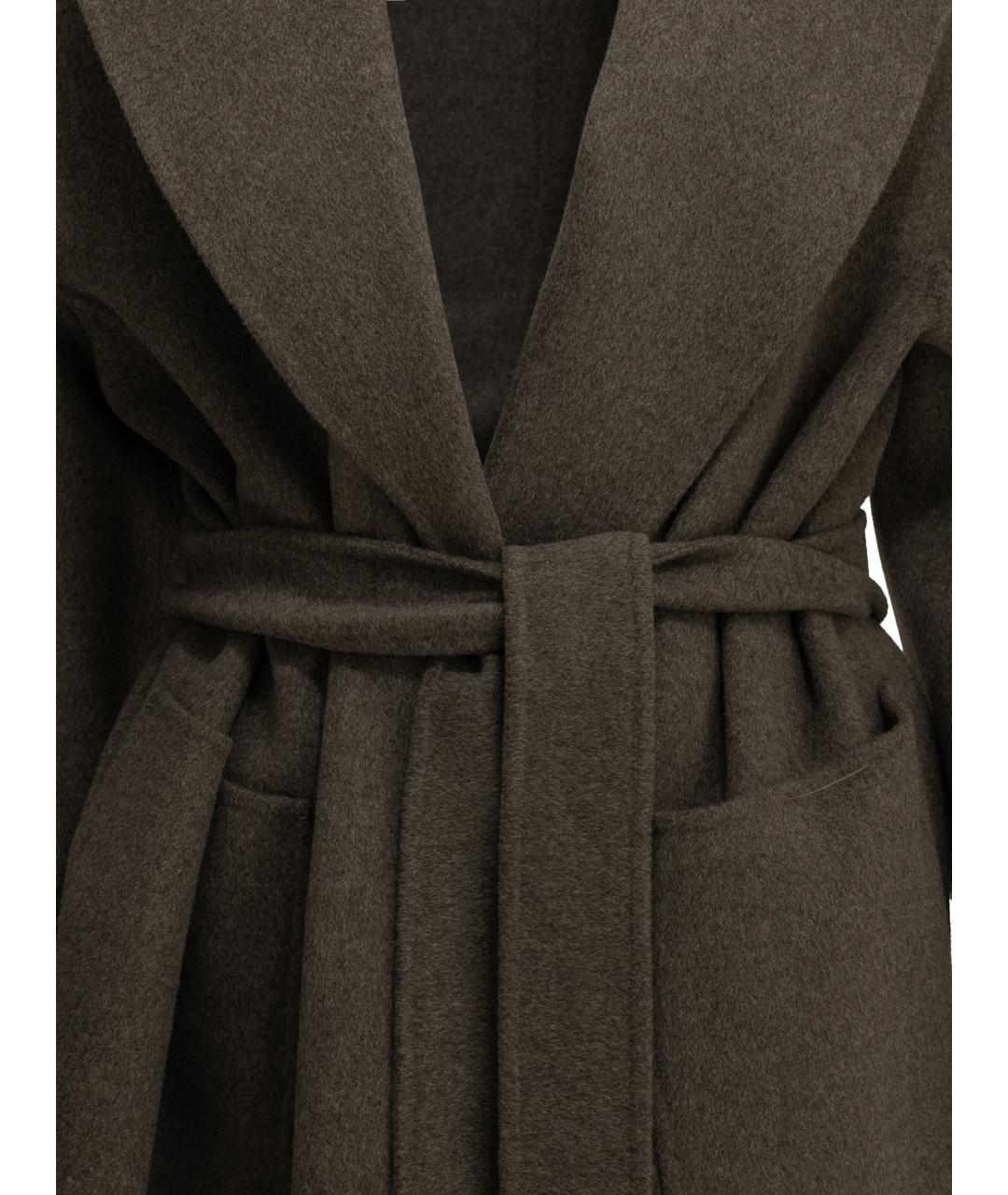 'S MAX MARA Коричневое шерстяное пальто, фото 3
