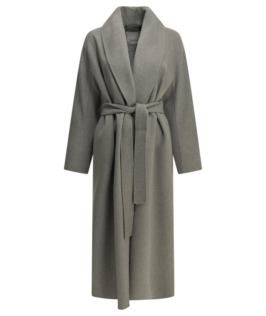 'S MAX MARA Серое шерстяное пальто, фото 1