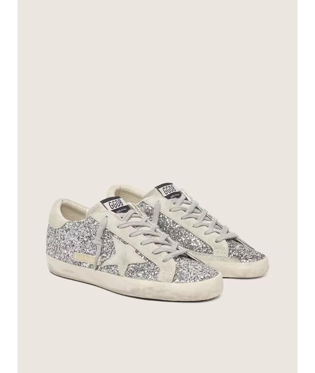 GOLDEN GOOSE Серебряные кеды, фото 2