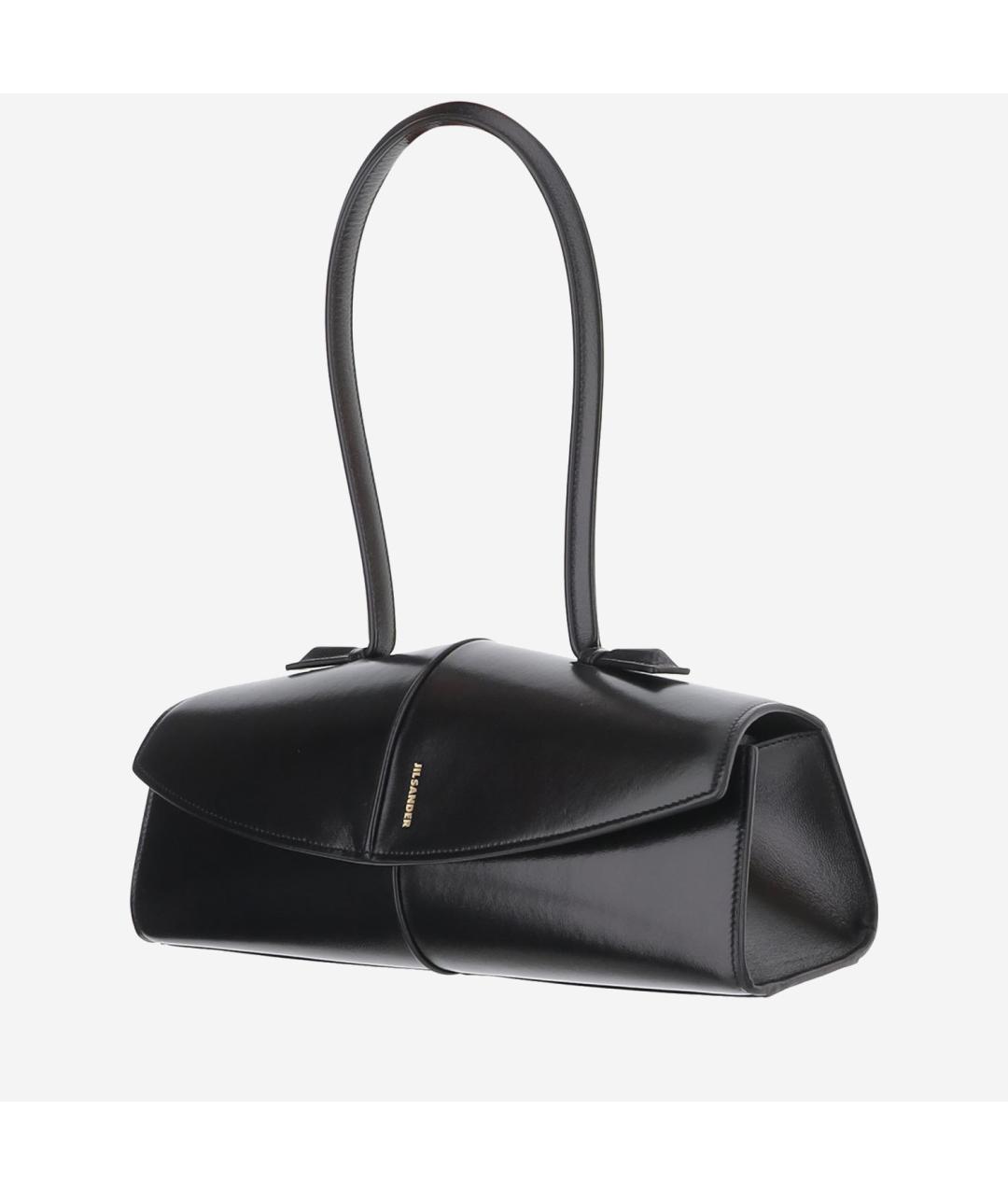 JIL SANDER Черная кожаная сумка через плечо, фото 2
