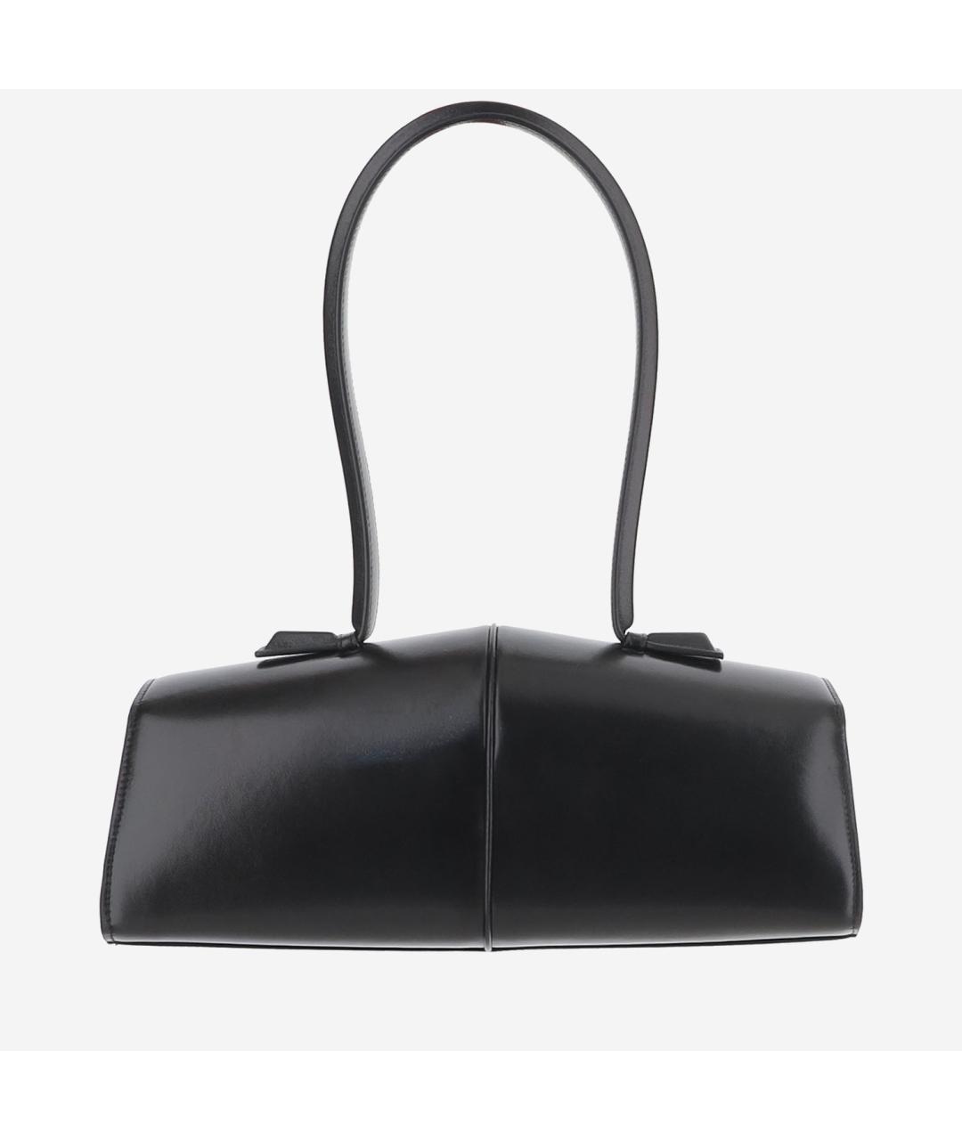 JIL SANDER Черная кожаная сумка через плечо, фото 3