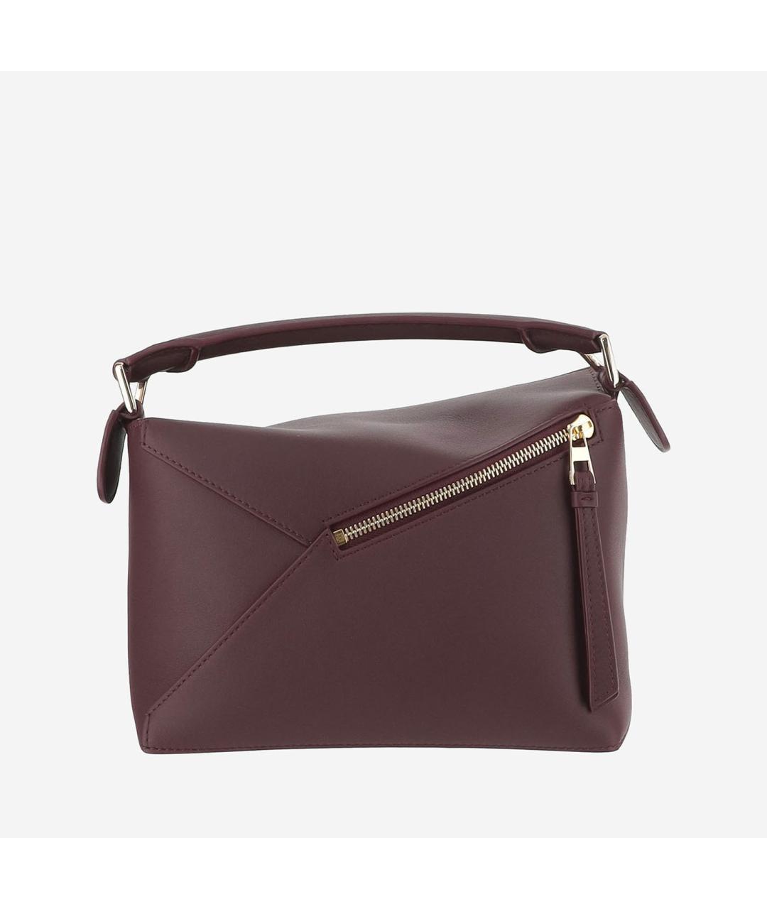 LOEWE Бордовая кожаная сумка через плечо, фото 3