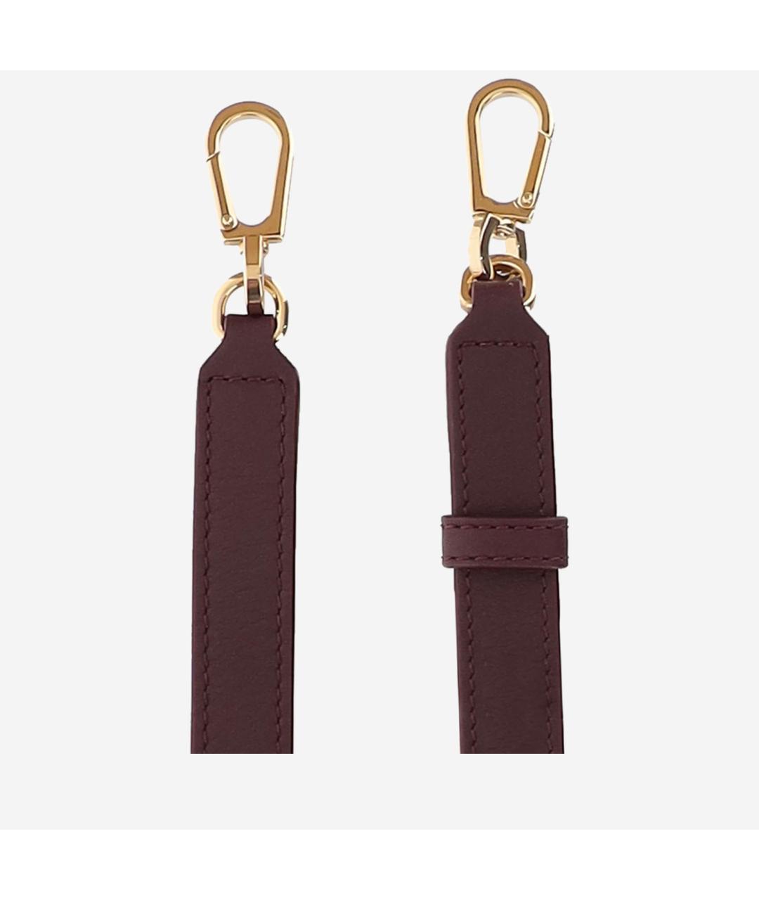 LOEWE Бордовая кожаная сумка через плечо, фото 4